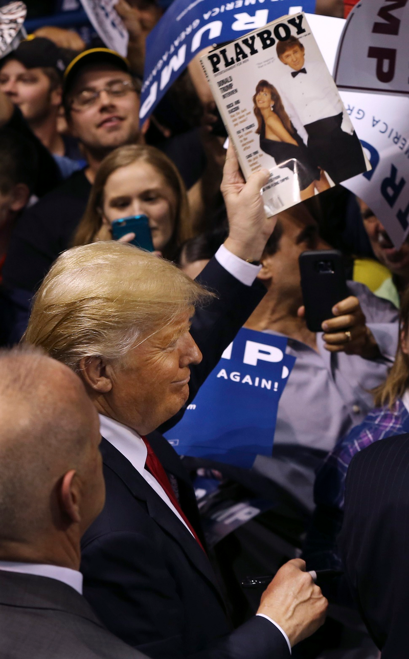 Illustration for article titled Donald Trump Signs an Issue of Playboy Featuring Himself on the CoverÂ